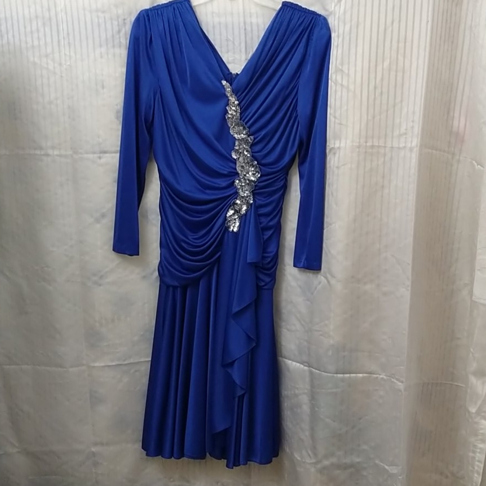 Dress, blue, cocktail, David Rose